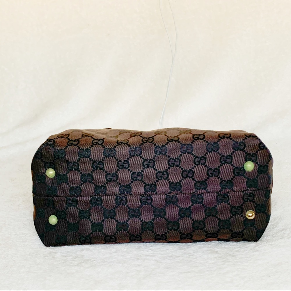 NWT Authentic Gucci GG Canvas SM Boston Satchel Brown - Picture 4 of 9